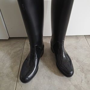 Sam edelman knee high rain boots black 6